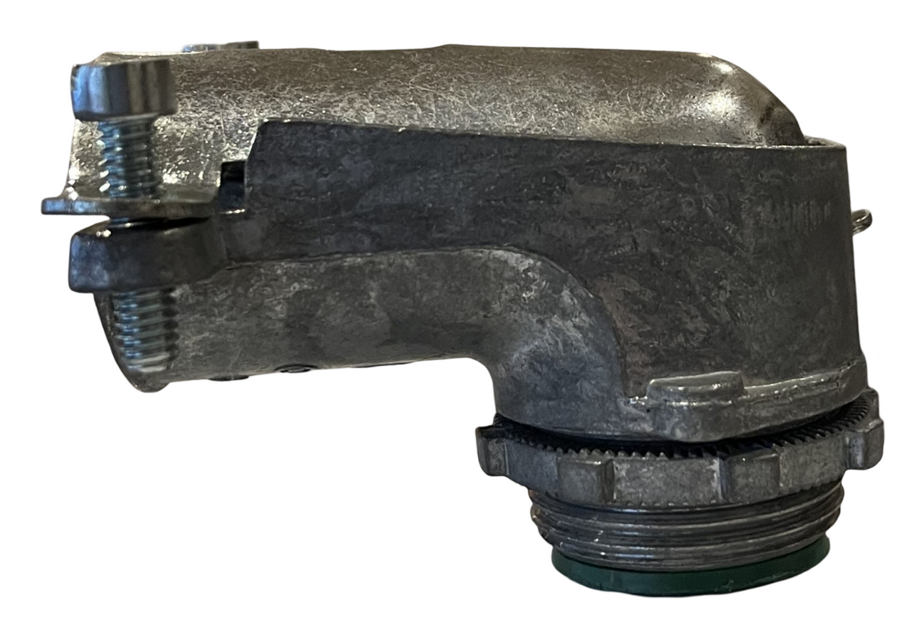 Bridgeport 807-DCI2 Connector 1 In 90 Degree Insulated Zinc Die Cast Steel Cover