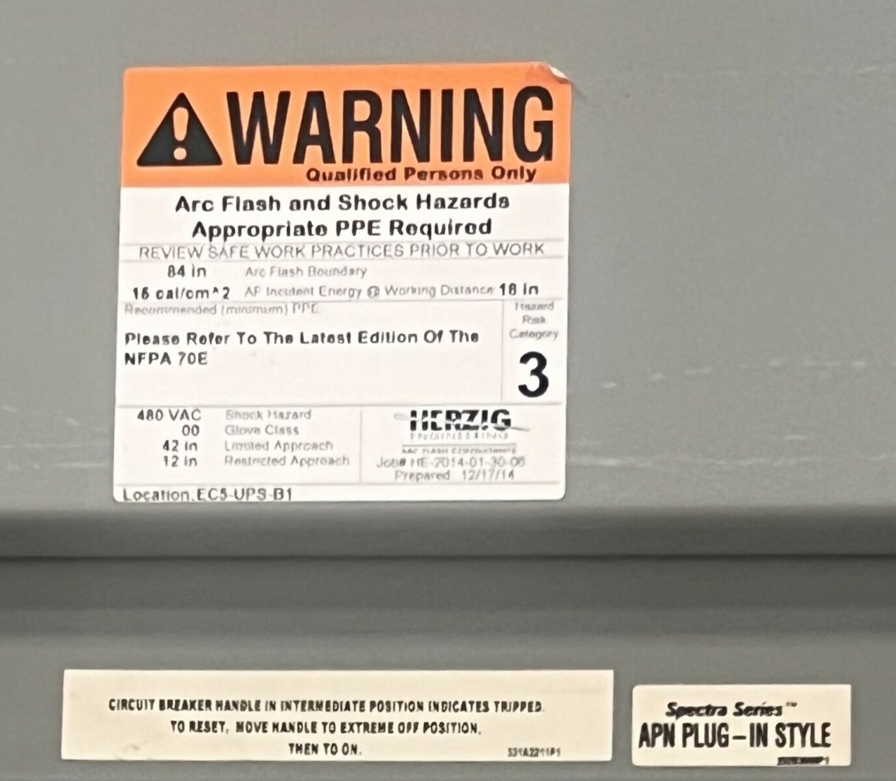 GE Spectra Series Switchboard - 2000A 480V 3PH 3W 60Hz Type 1