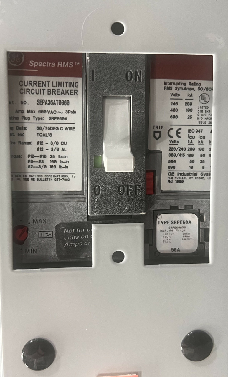 GE Spectra Series Switchboard - 2000A 480V 3PH 3W 60Hz Type 1