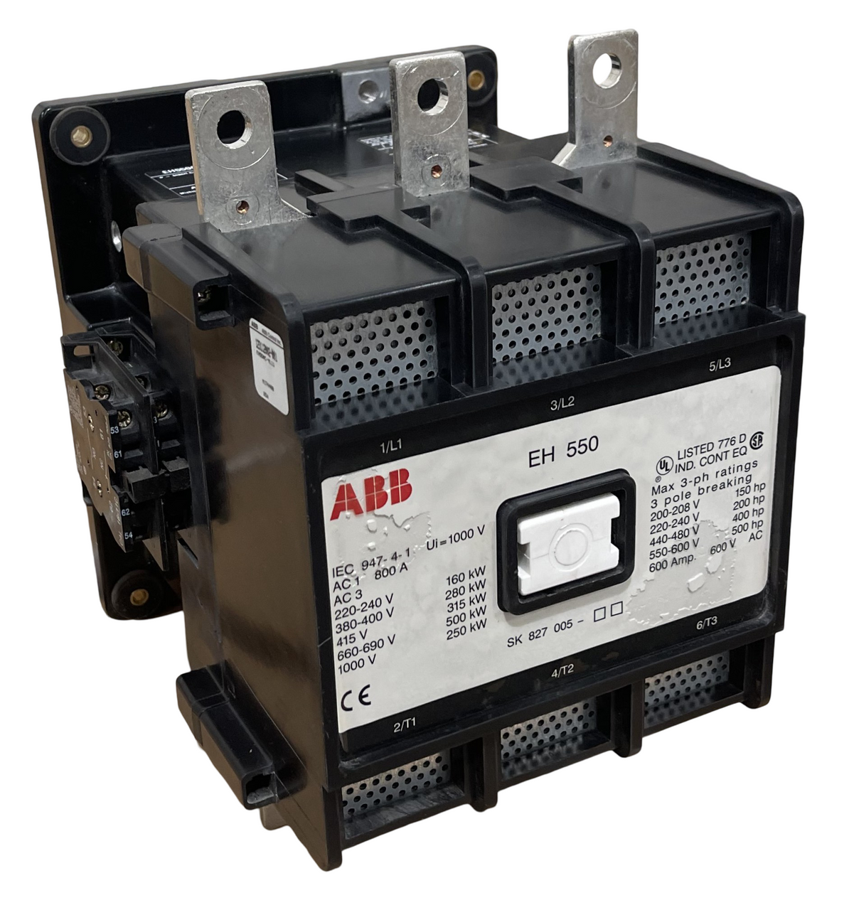 ABB EH550 Contactor 600A 600V 3P 3PH Coil: 24V W/ Auxiliary