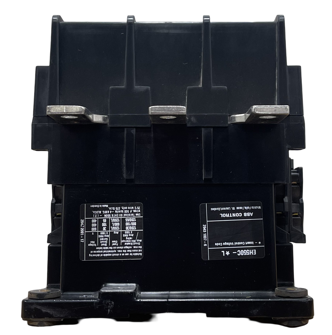 ABB EH550 Contactor 600A 600V 3P 3PH Coil: 24V W/ Auxiliary