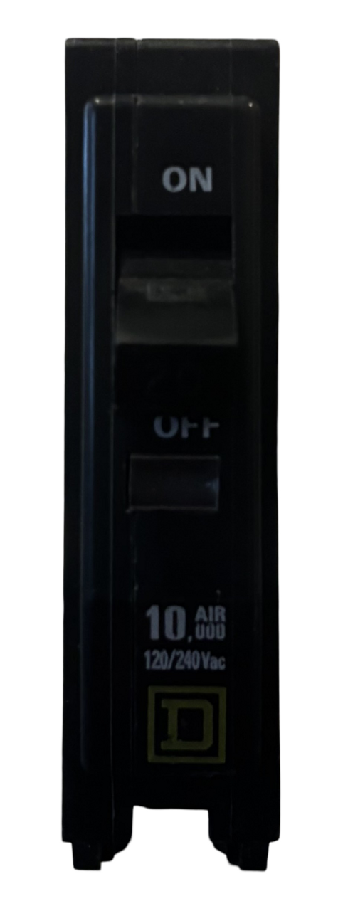 Square D QOB120 Breaker 20A 120/240V 1P 10kA Bolt-On W/VisiTrip Indication