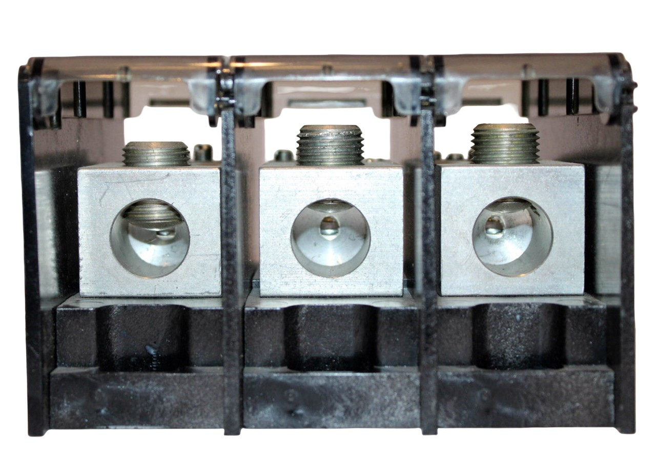 Ferraz Shawmut MPDB67653 – 3-Pole Open-Style Power Distribution Block, Dual-Rated Aluminum/Copper