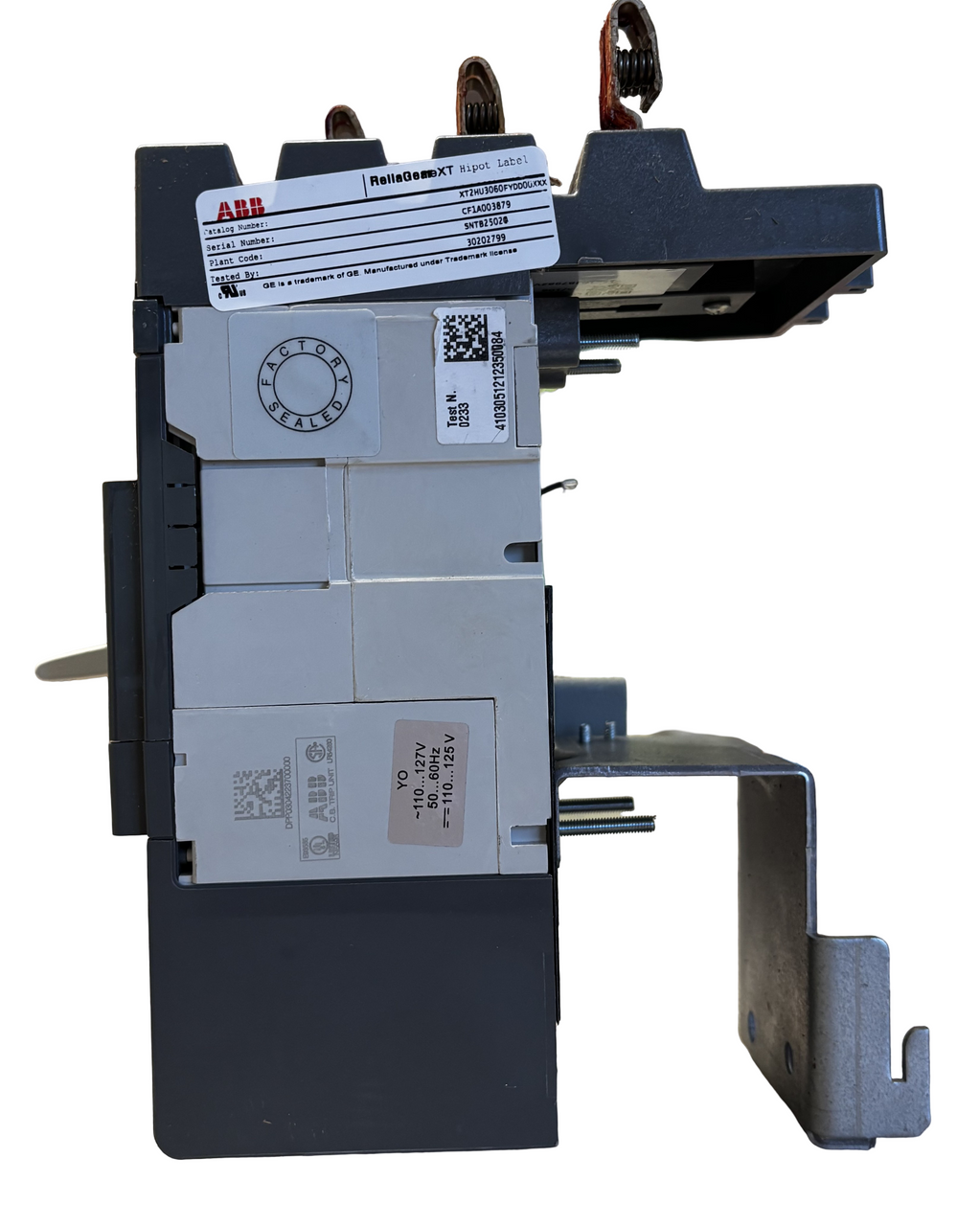 ABB XT2HU3060FYDD00XXX MCCB, 3P 60A 35kA, EKIP LSI Trip Unit, R60 Overcurrent Relay, XT2H Series