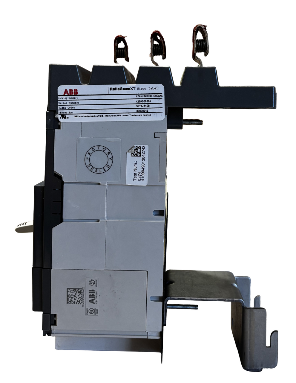 ABB XT4HU3200BYJ000XXX - Tmax XT4H 200A 3-Pole Molded Case Circuit Breaker