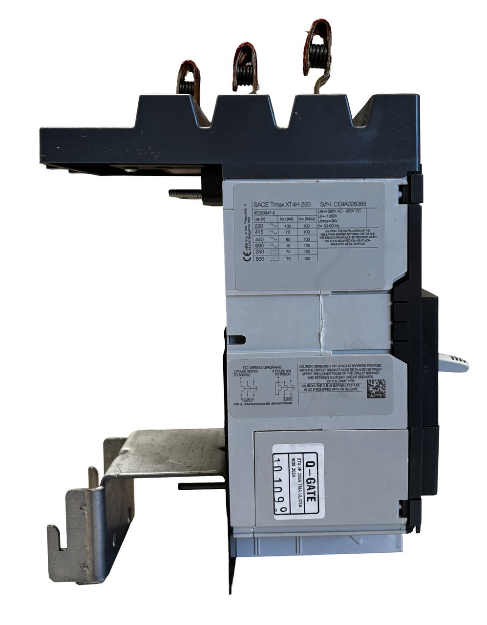 ABB XT4HU3200BYJ000XXX - Tmax XT4H 200A 3-Pole Molded Case Circuit Breaker