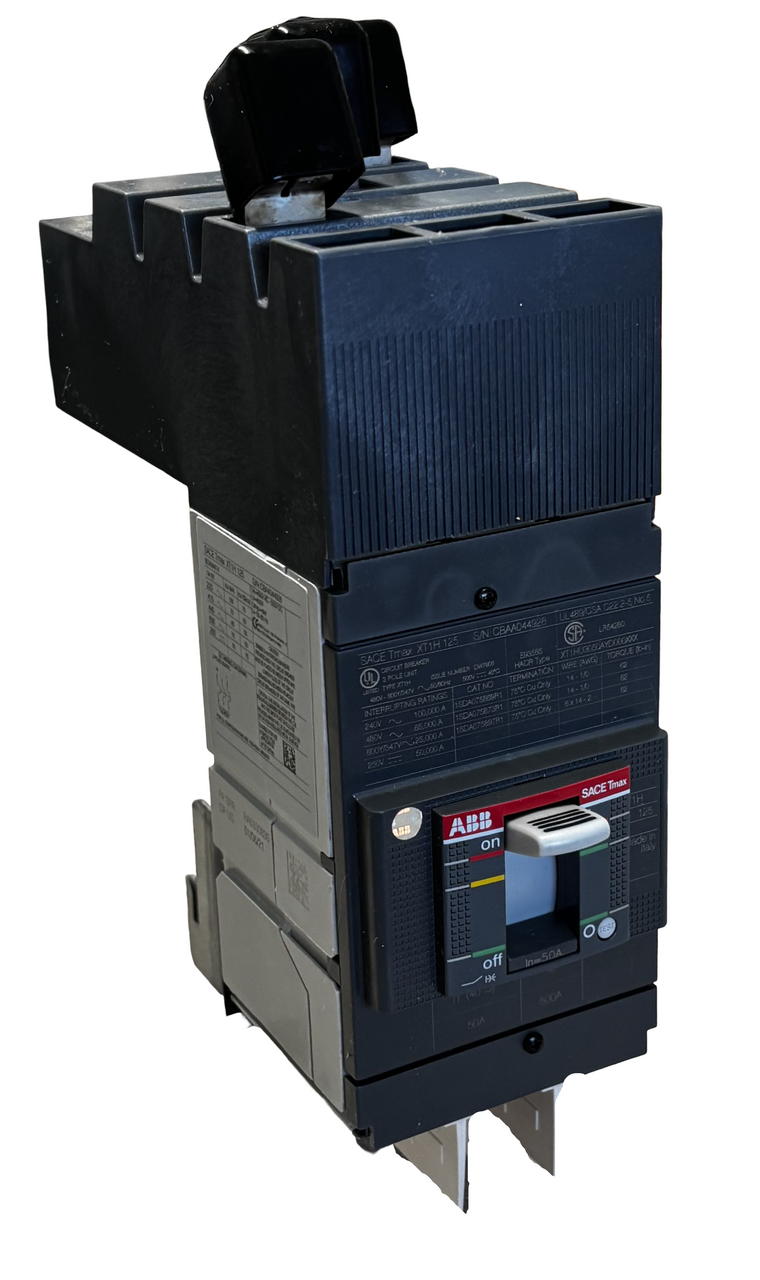 ABB XT1HU3050AYD000XXX Circuit Breaker, 3-Pole, 50A, 600VAC, Thermal Magnetic, 65kA, XT1H Series