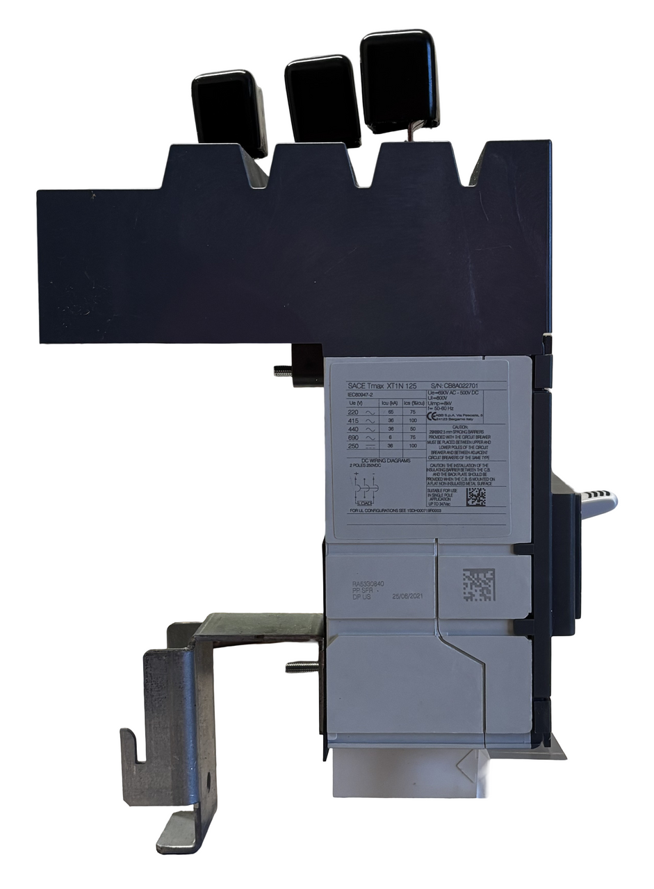 ABB XT1NU3125AYD000XXX Thermal Magnetic Breaker – 125A, 3-Pole, 480/600V,  MCCB, 25kA, Tmax XT1N