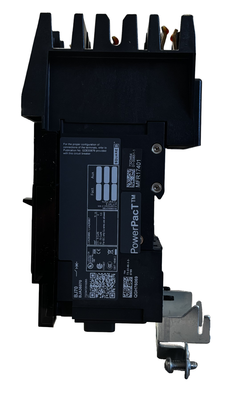 Square D BJA36070Z Circuit Breaker – PowerPact B, 70A, 3 Pole, 600Y/347V AC, 25kA, I-Line, Thermal Magnetic