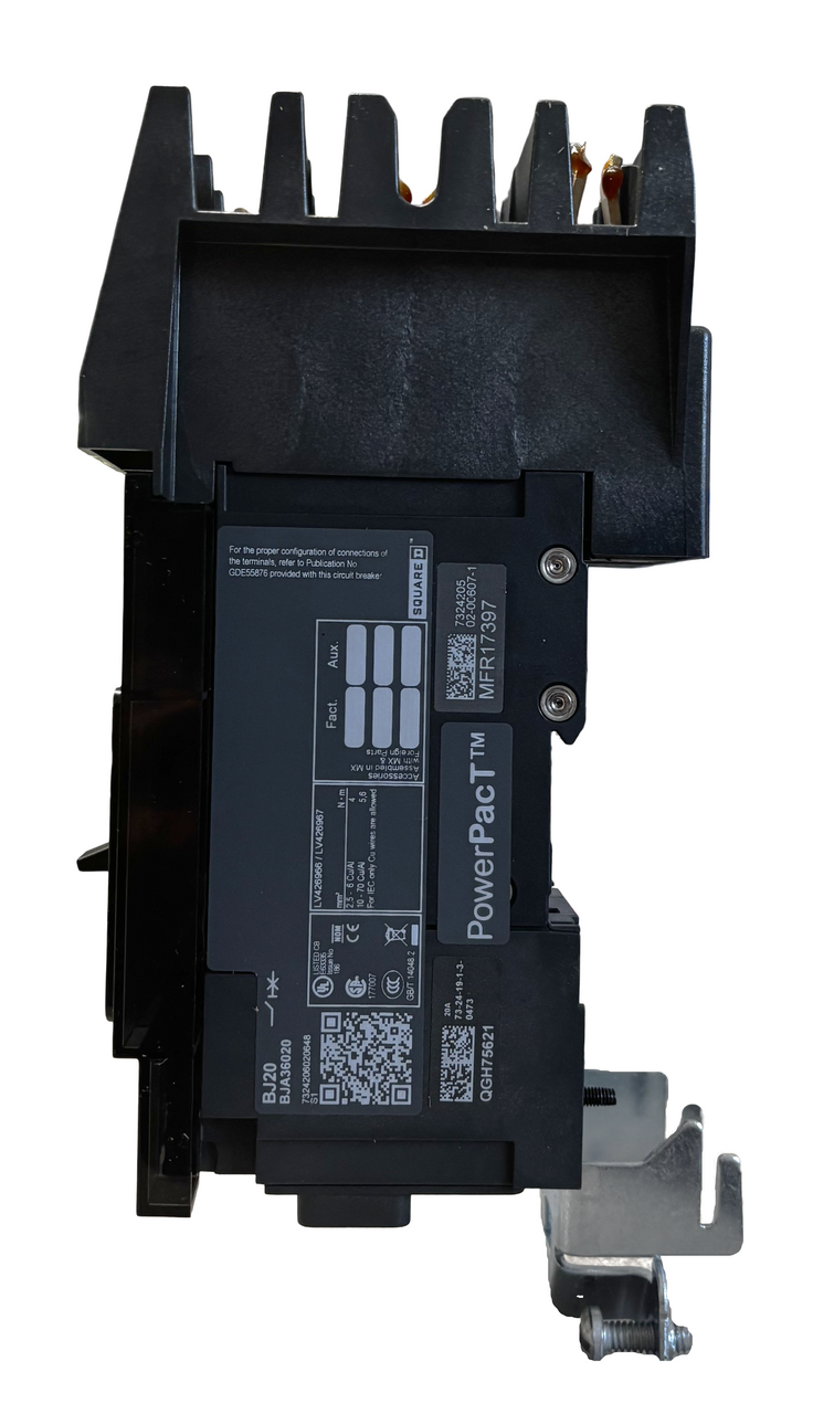 Square D BJA36020Z Circuit Breaker – PowerPact B, 20A, 3 Pole, 600Y/347V AC, 25kA, I-Line, Thermal Magnetic