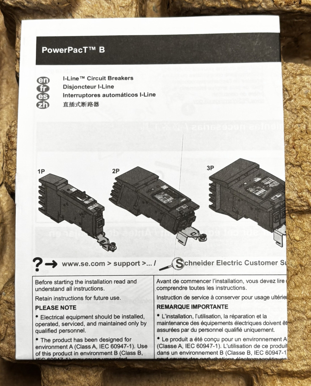 Square D BGA260302 Circuit Breaker – PowerPact B, 30A, 2 Pole, 600Y/347V AC, 18kA, I-Line, Thermal Magnetic