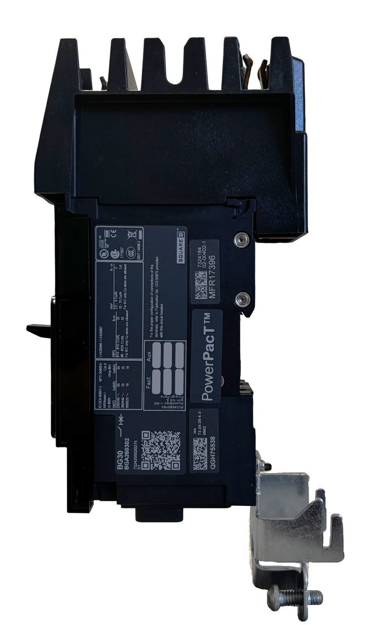 Square D BGA260302 Circuit Breaker – PowerPact B, 30A, 2 Pole, 600Y/347V AC, 18kA, I-Line, Thermal Magnetic