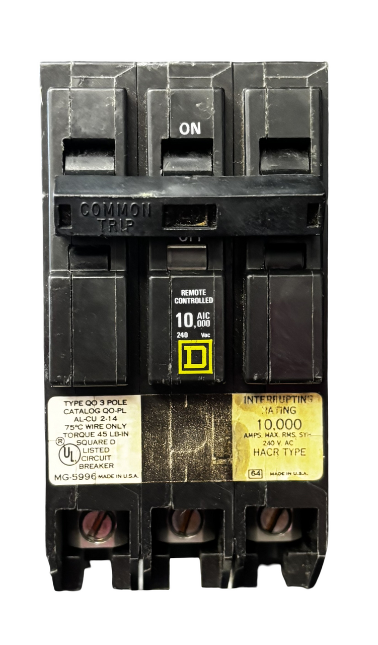 Square D QO320PL Mini Circuit Breaker | QO | 20A | 3-Pole | 120/240V AC | 10kA | Plug-In | Powerlink