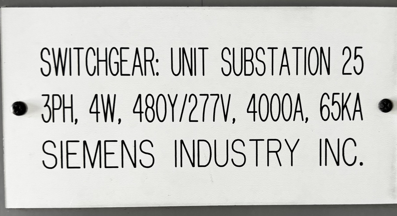 Siemens WL Low Voltage Switchgear | 4000A | 480/277V | 3PH | 4W | Surge, Meter, Test Switch