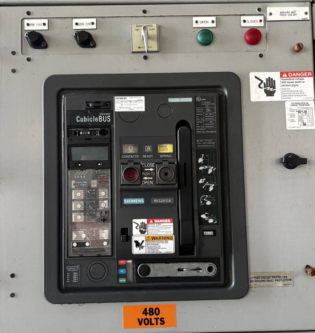 Siemens WL Low Voltage Switchgear | 4000A | 480/277V | 3PH | 4W | Surge, Meter, Test Switch