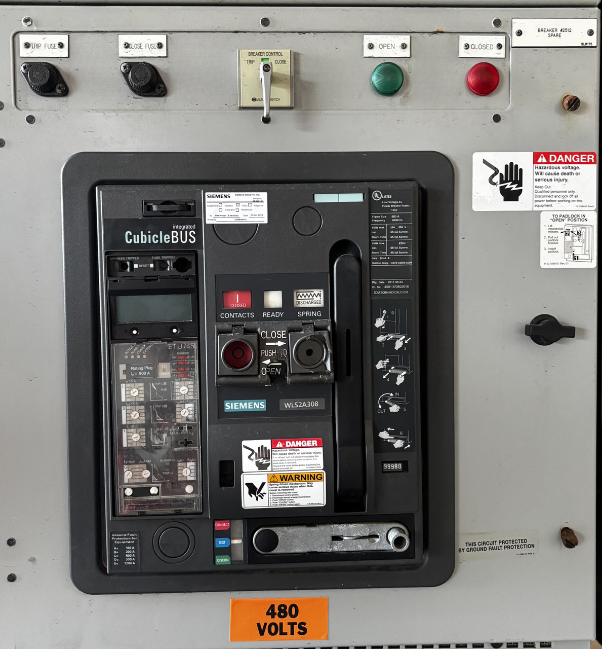 Siemens WL Low Voltage Switchgear | 4000A | 480/277V | 3PH | 4W | Surge, Meter, Test Switch