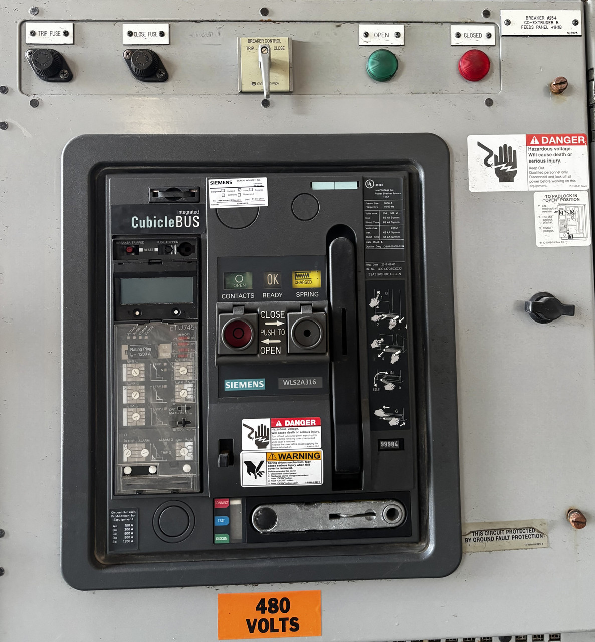 Siemens WL Low Voltage Switchgear | 4000A | 480/277V | 3PH | 4W | Surge, Meter, Test Switch