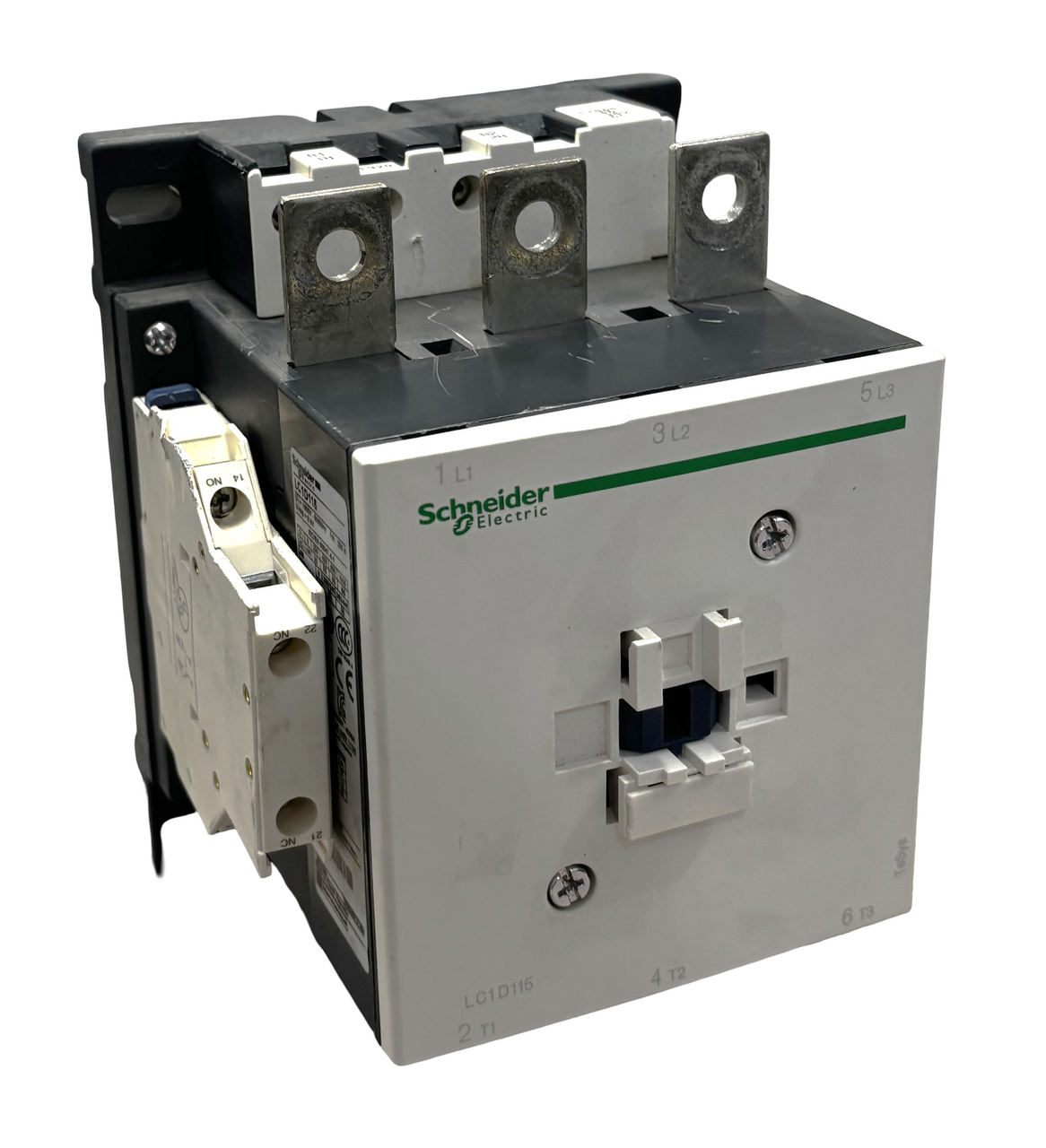 Schneider Electric LC1D115 Contactor w/ Auxiliary | 115A | 3-Pole | 600V AC | TeSys D