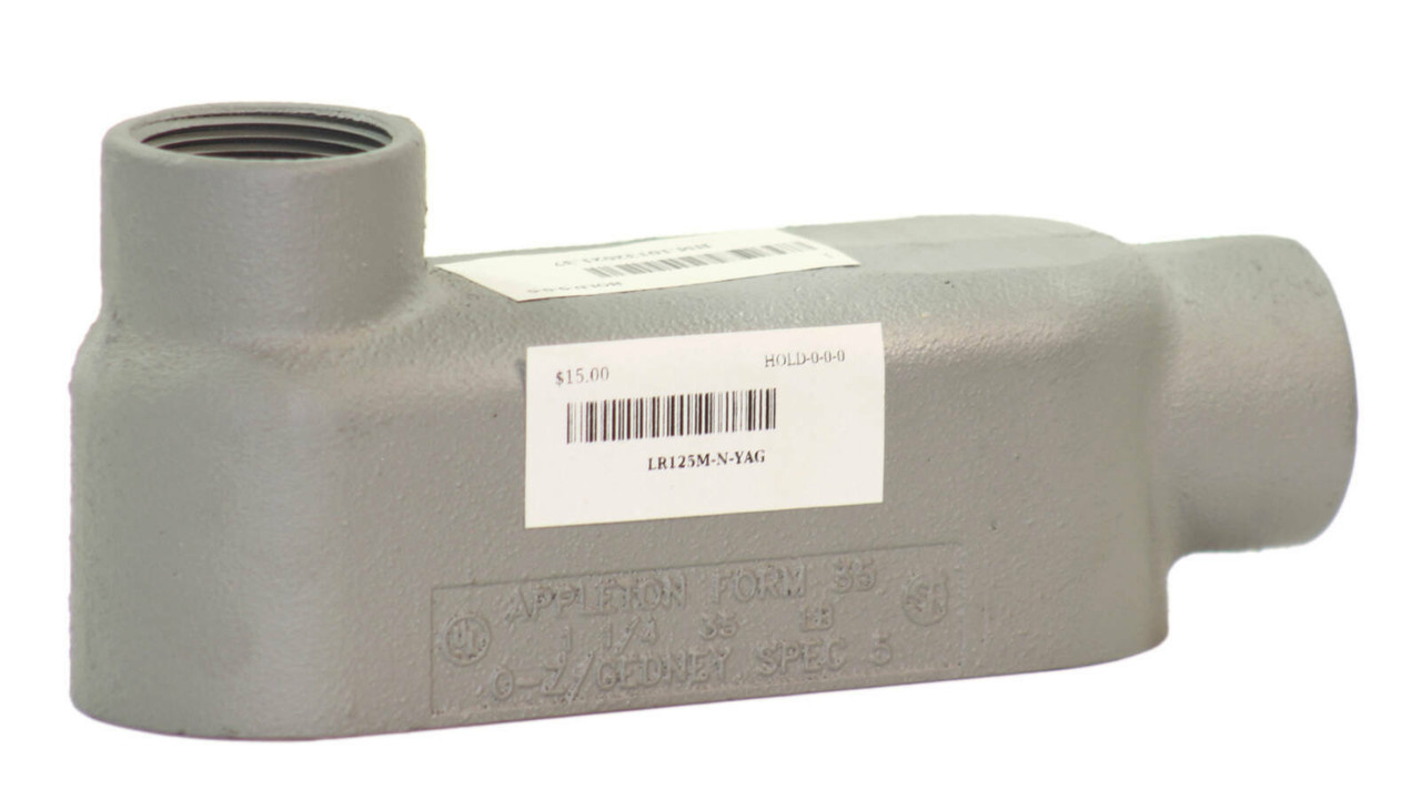Appleton LR125-M Conduit Outlet Body Material: Malleable Iron Diameter: 1-1/4 Inch UNILETS, Form 35 Form, NEMA FB-1 Enclosure