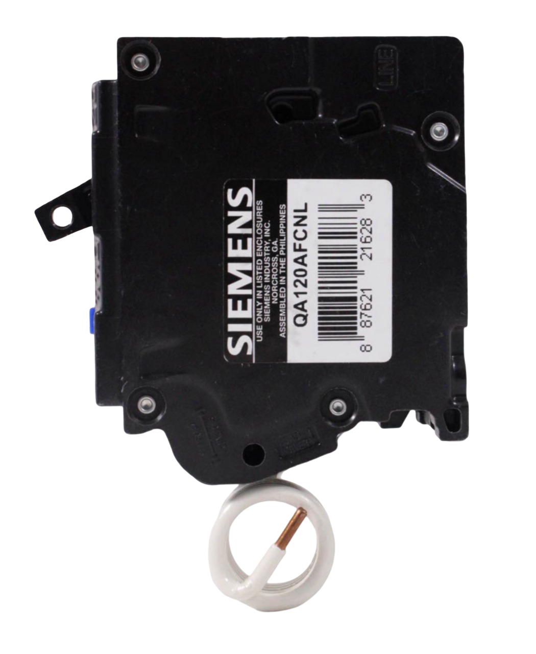 Siemens QA120AFCNL Circuit Breaker 20A 120V 1-Pole 1-Phase 10kA QAF2 Thermal Magnetic Plug-In