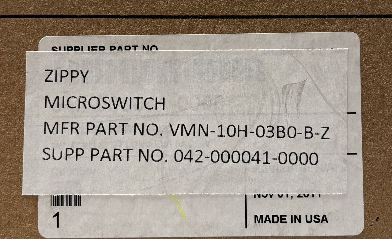 Zippy VMN-10H-03B0-B-Z Snap Action Microswitch – High-Precision Electrical Switch Zippy VMN-10H-03B0-B-Z Snap Action Microswitch – High-Precision Electrical Switch