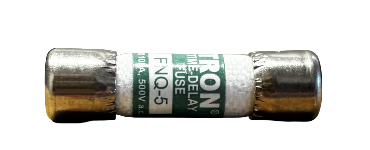 Bussmann FNQ-5 Fuse – 5A, Time-Delay, Non-Indicating, 500V, Ferrule End x Ferrule End – Box of 10