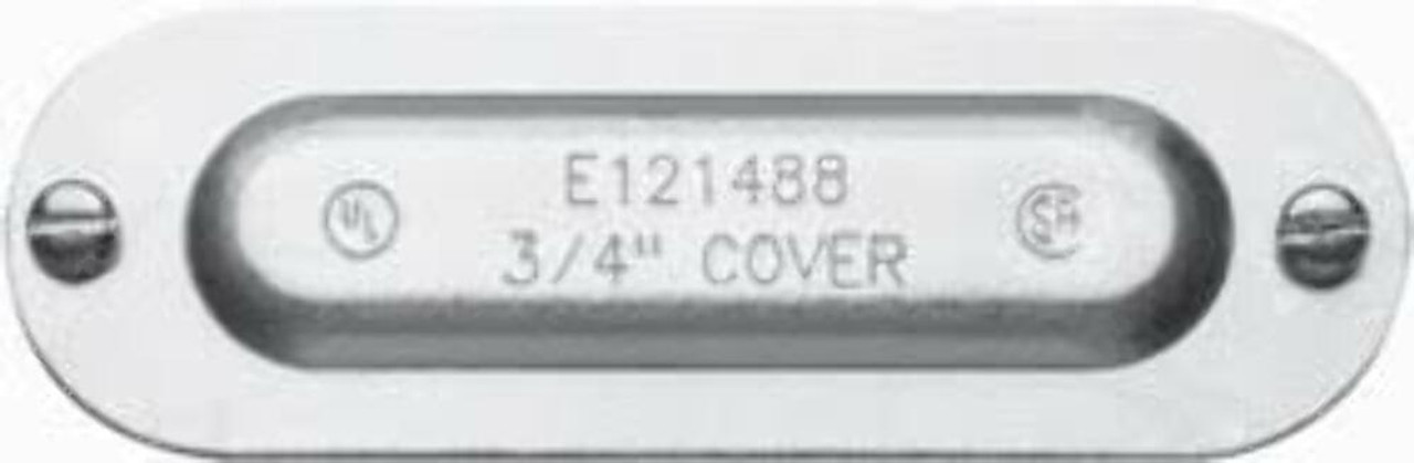 Crouse Hinds 250 Conduit Body Cover Material: Aluminum Diameter: 3/4 Inch E121488, Gaskets Not Included