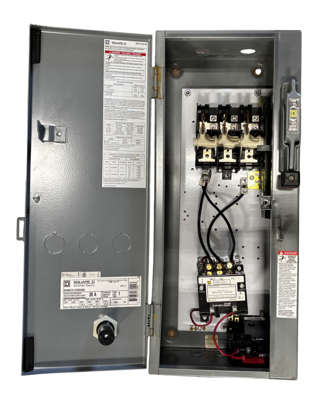 Square D 8538SCG11V02H20S Combination Motor Starter Type S – Non-Reversing, NEMA 1, 7.5–10 HP