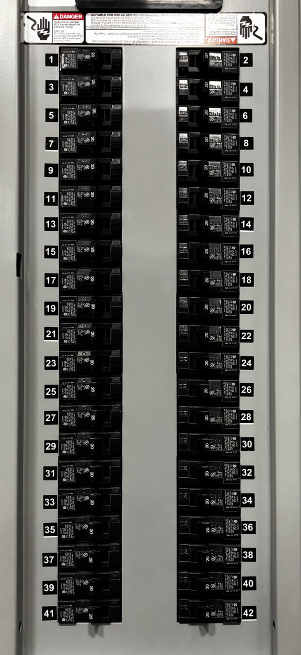 Siemens P1C42ML250CTSN Main Lug Panelboard – 250A 208Y/120V 3 Phase 4 Wire, 42 Spaces with 42 BLH120 Breakers