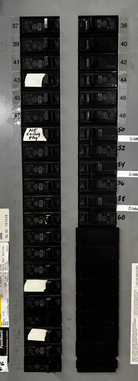 GE AQF3422ABX Main Breaker Panelboard – 200A | 208Y/120V | 3-Phase 4-Wire | 42 Circuits | Includes Breakers