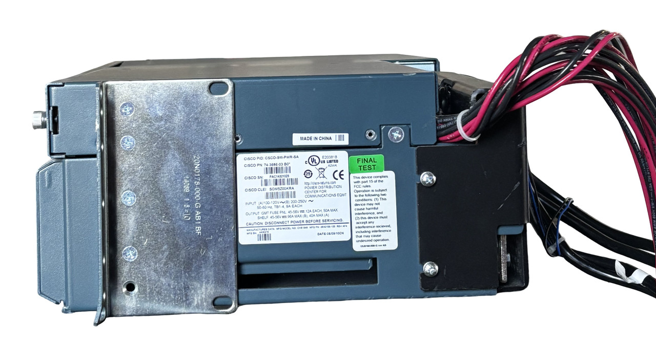 Cisco CSCO-SM-PWR-SA AC/DC Power System Shelf with 2 XR1648 Rectifiers