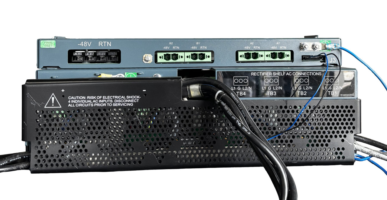 Cisco CSCO-SM-PWR-SA AC/DC Power System Shelf w/ (4) XR1648 Rectifiers + Power System Expansion Panel