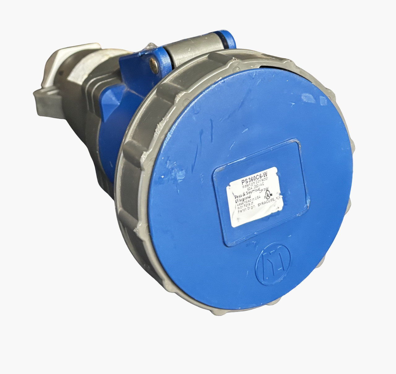 Pass & Seymour PS360C6-W Pin & Sleeve Watertight Connector, 60A, 250V, 2P3W