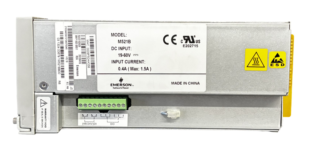 Emerson M521B SCU+ Network Controller 19-60 VDC Remote Monitoring DC Power Telecom