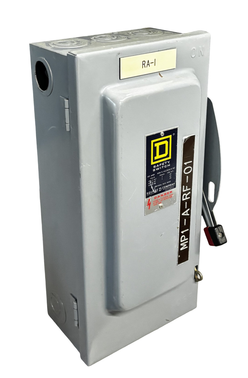Square D HU-362 Non-Fusible Heavy-Duty Disconnect 60A 3-Pole 600V AC/DC NEMA 1