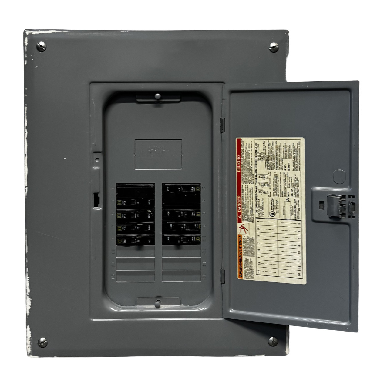 Square D QO116L125PG Load Center – 125A, 1-Phase, 16 Spaces, 24 Circuits, Convertible Main Lugs, Includes Breakers