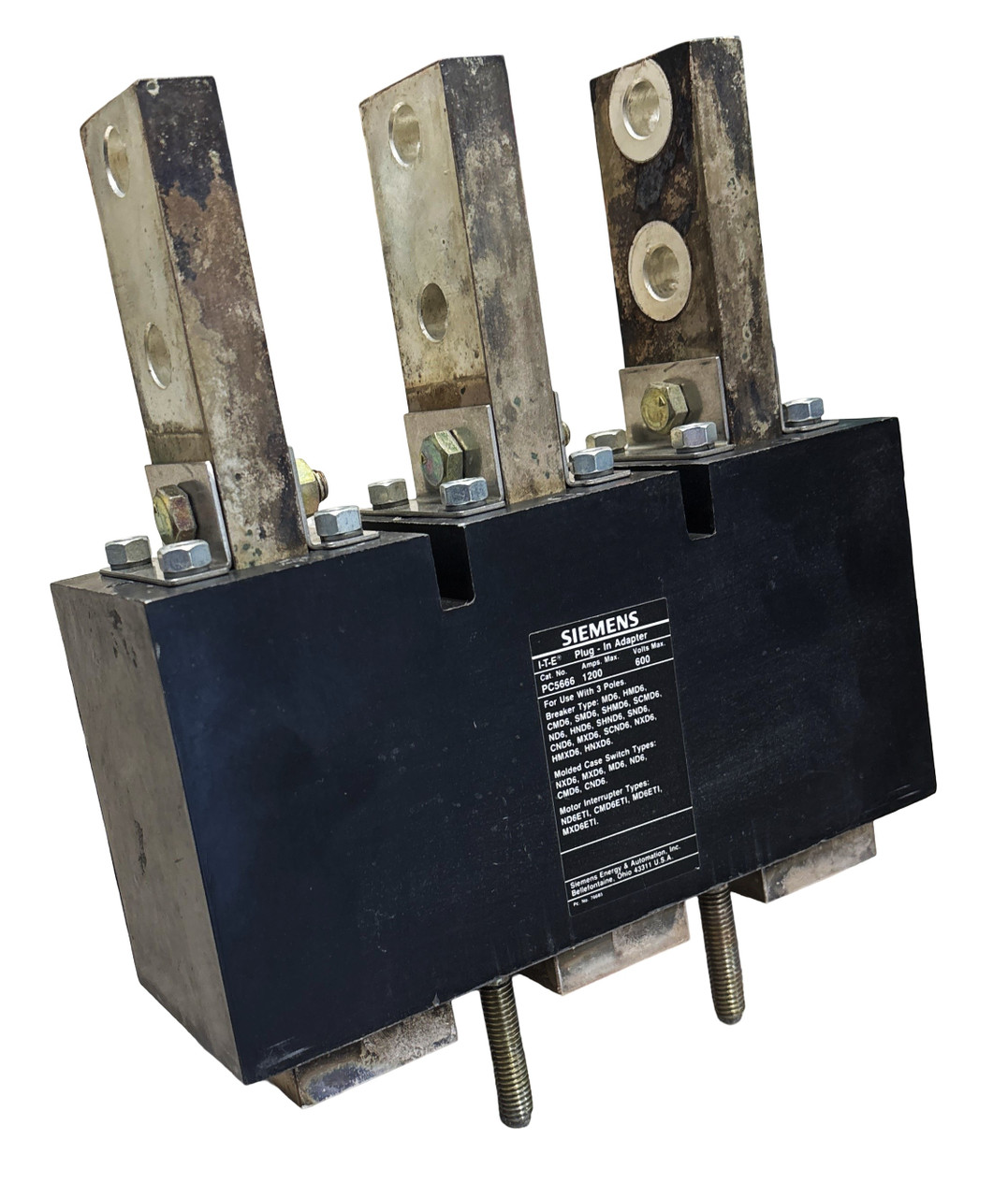Siemens PC5666 Plug-In Mounting Assembly – 3-Pole Adapter for ND-Frame MCCBs, 1200A, 600V