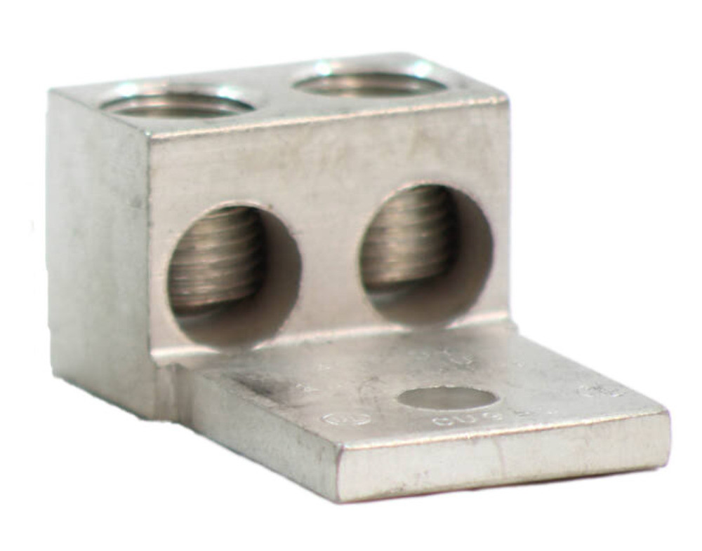 Burndy K2A29U Mechanical Lug, 2 Conductor, #6 AWG–250 kcmil, 3/8" Stud, Al/Cu