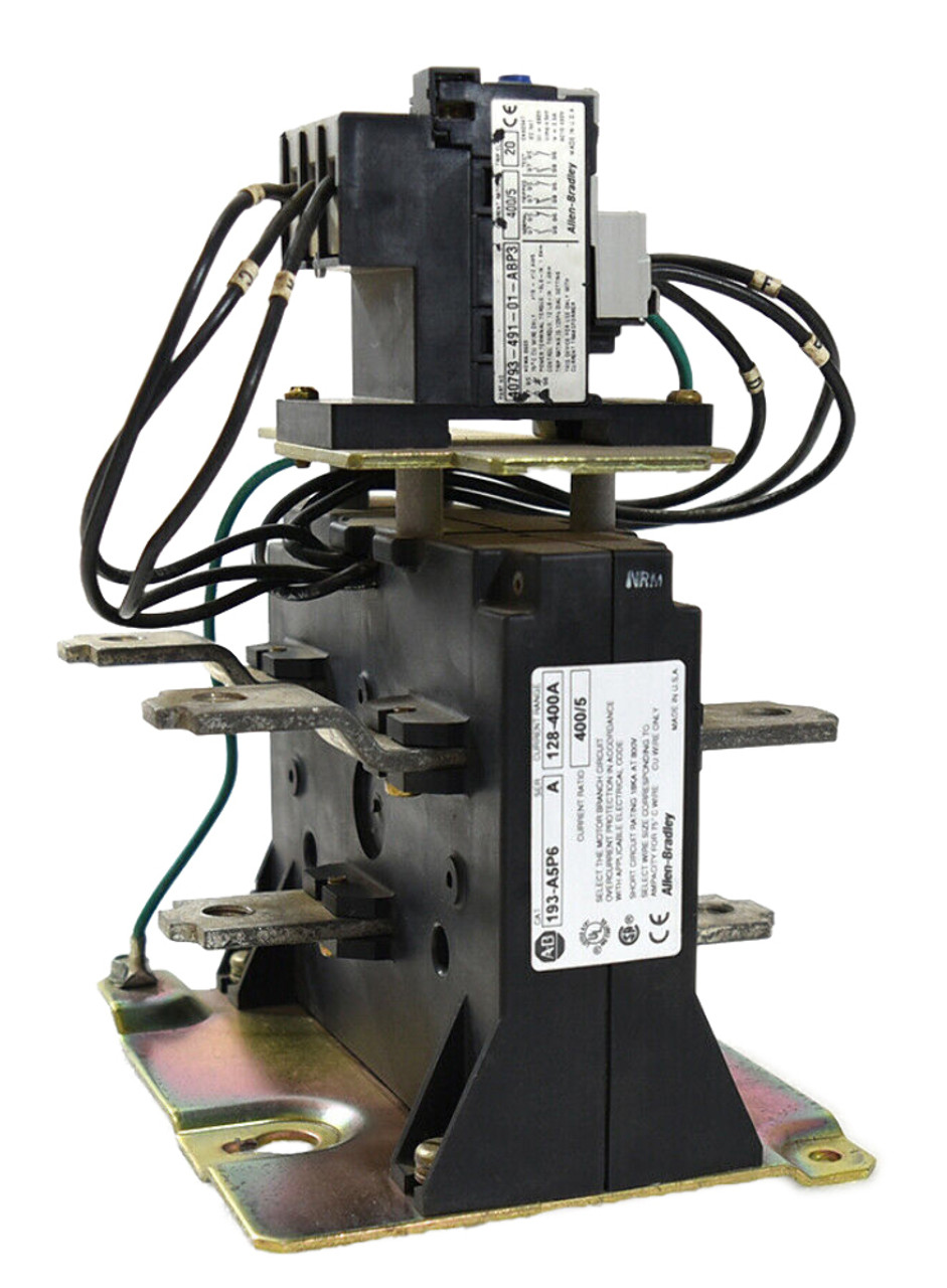 Allen-Bradley 193-A5P6 Overload Relay 128-400A 3P Current Ratio: 400/5, Automatic/Manual Reset 40793-491-01-ABP3