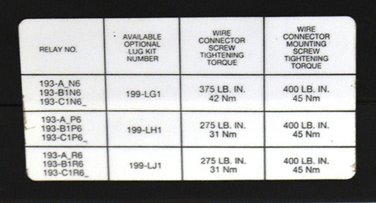 Allen-Bradley 193-A5P6 Overload Relay 128-400A 3P Current Ratio: 400/5, Automatic/Manual Reset 40793-491-01-ABP3