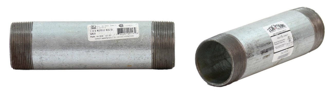 ECN-Korns GALNIP2X8 Rigid Steel Nippel Galvanized Steel 2-Inch x 8-Inch