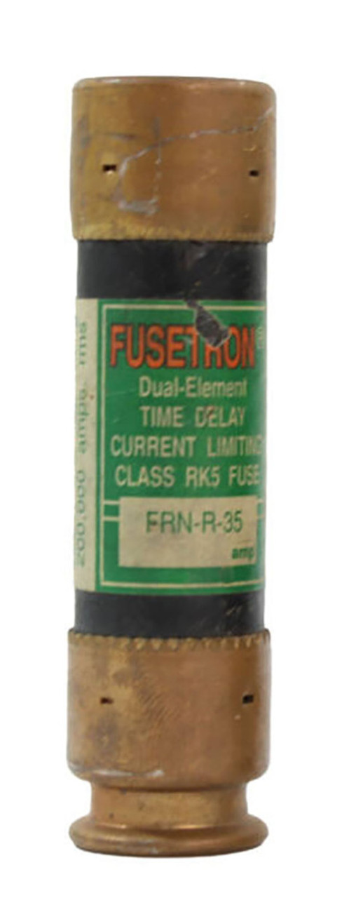 Bussmann FRN-R-35 Fuse 35A 250V Diameter: 3/4 Inch L: 3 Inches Fusetron, Dual Element, Time Delay, Current Limiting, Class RK5