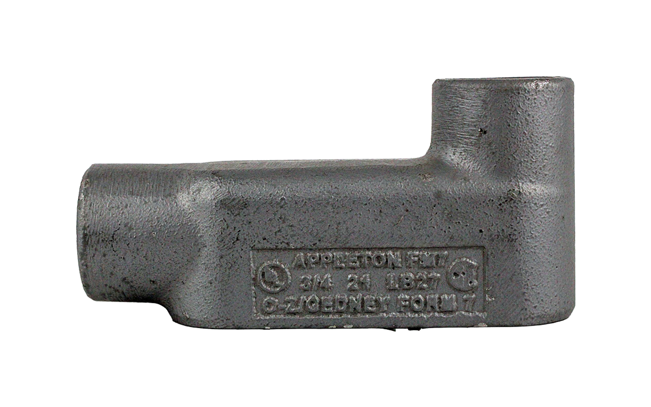 Appleton LB27 Conduit Body Material: Malleable Iron Diameter: 3/4 Inch Form 7