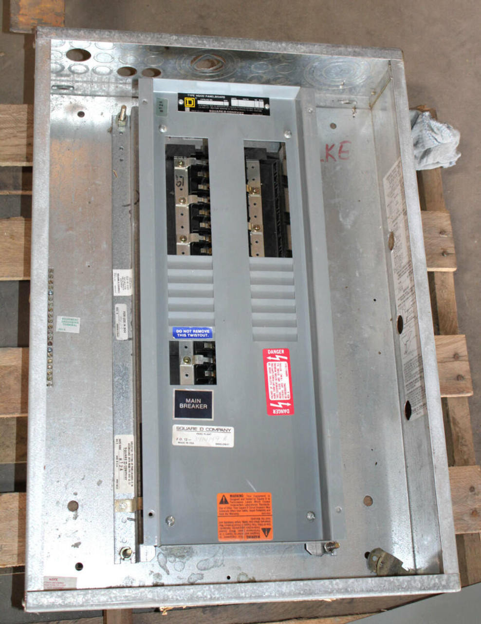 Square D NQOD 12-3414149 Main Breaker Panelboard 60A 208Y/120V NEMA: 1 D: 6 H: 31 W: 22 Number of Spaces: 30 3 PH, 4 Wires, Cover MHC29F, Enclosure MH29