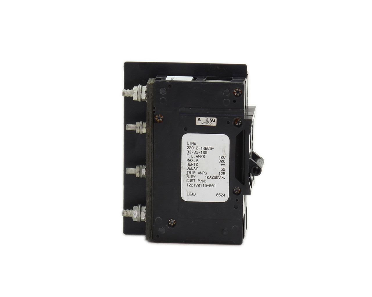Airpax 229-2-1REC5-33735-100 Breaker 100A 300V 2P