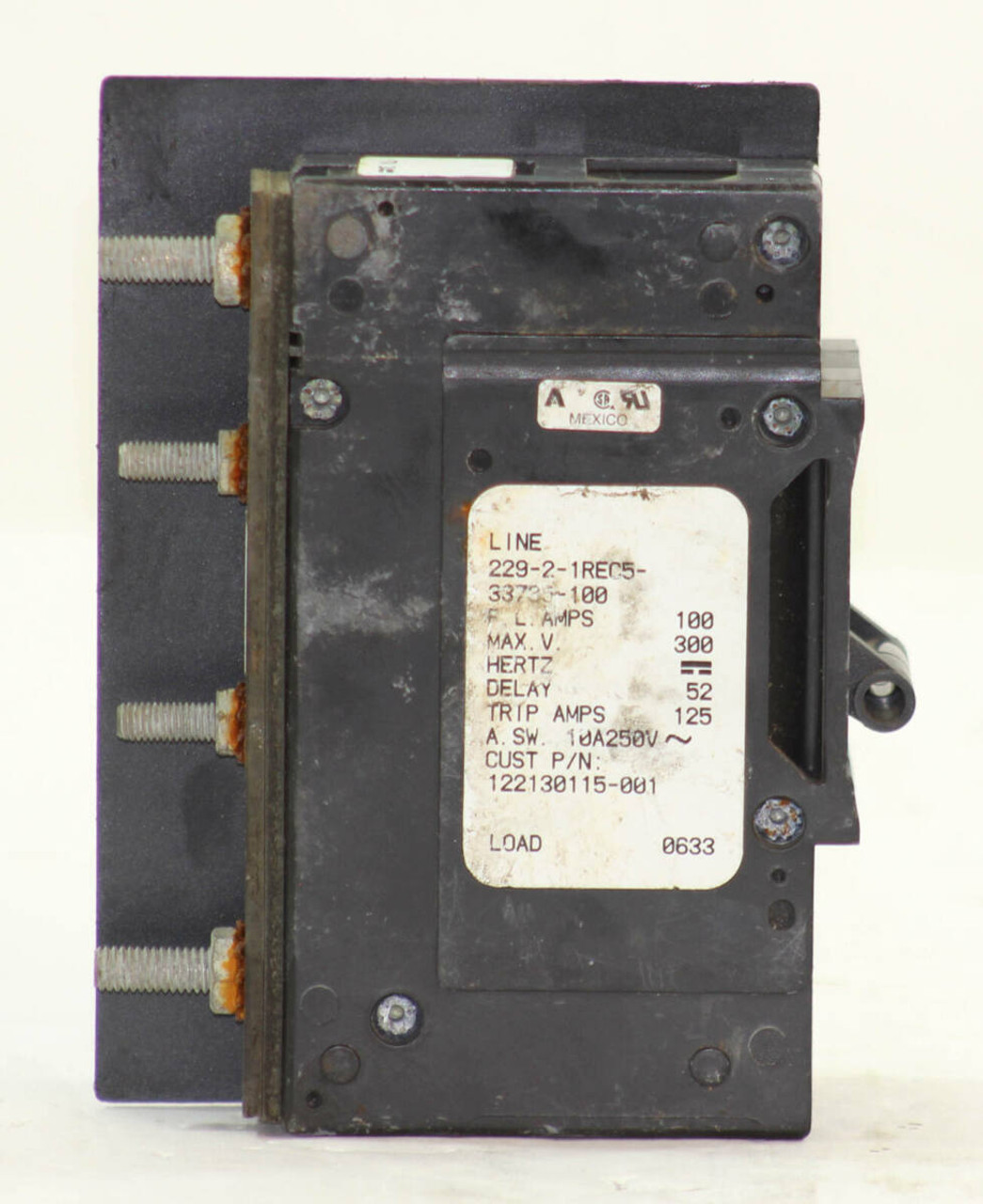 Airpax 229-2-1REC5-33735-100 Breaker 100A 300V 2P