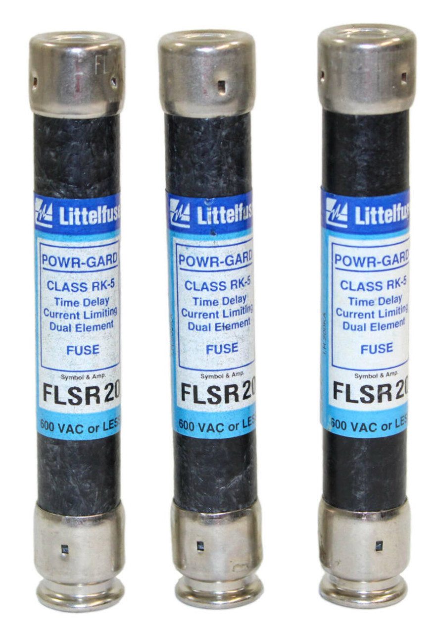 Littelfuse FLSR-20 Fuse 20A 600V Powr-Gard Class RK5 Time Delay Dual Element