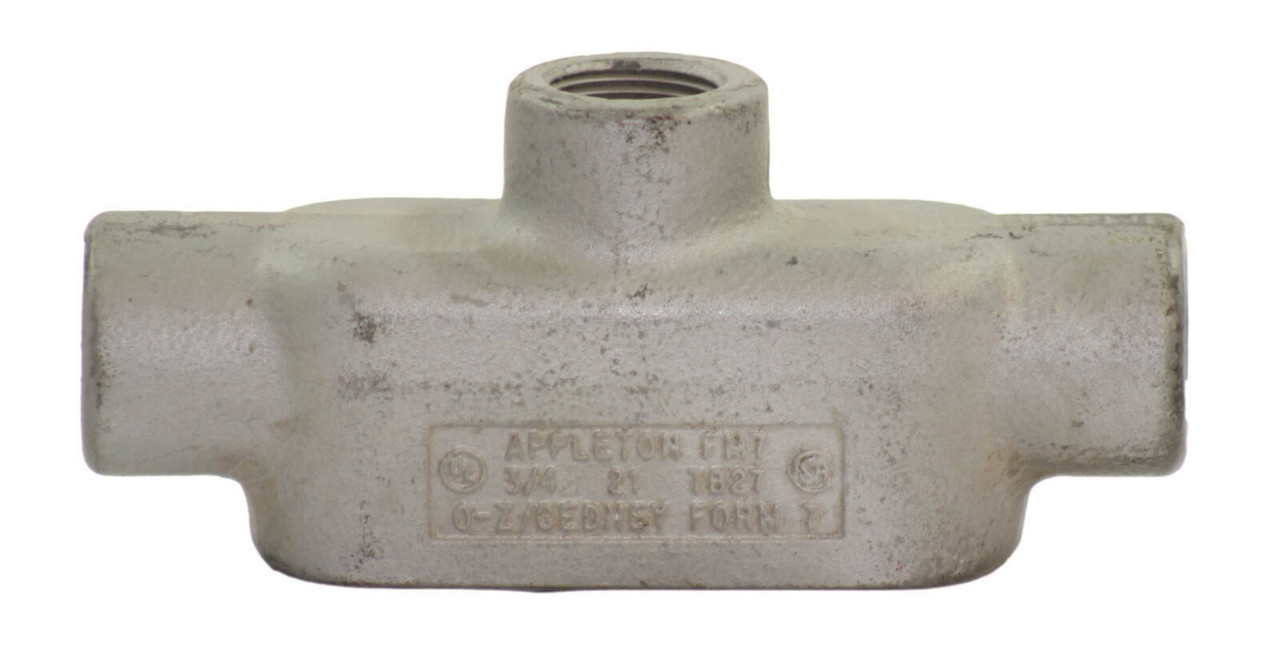 Appleton TB27 Conduit Body Material: Grayloy-Iron Diameter: 3/4 Inch 0-Z/Gedney Form 7