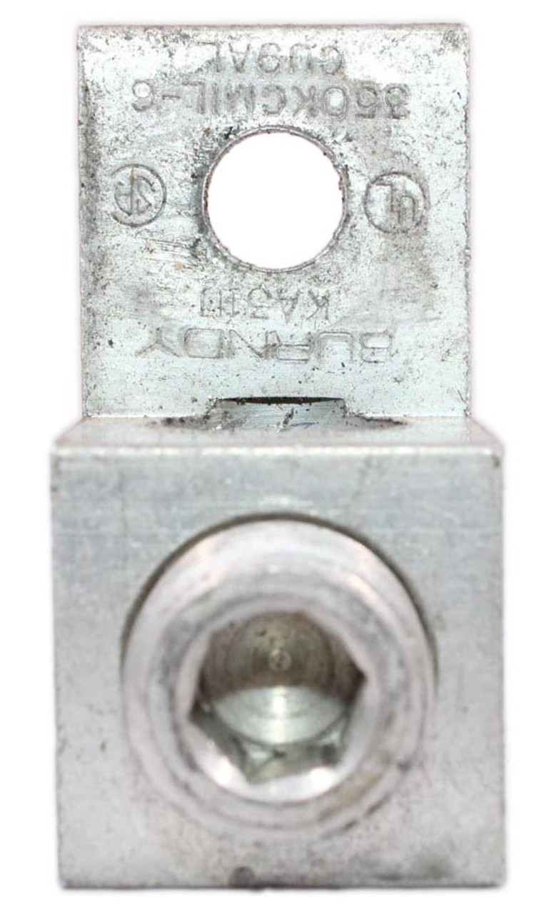 Burndy KA31U Aluminum Mechanical Lug 1-Hole 350KCMIL-6 Stud Size 3/8