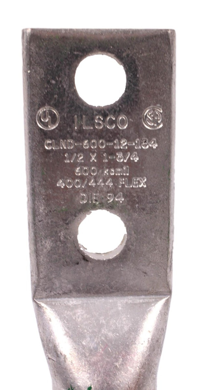 Ilsco CLND-600-12-134 Surecrimp Copper Compression Lug 1/2 Stud 2 Hole Tin Plated